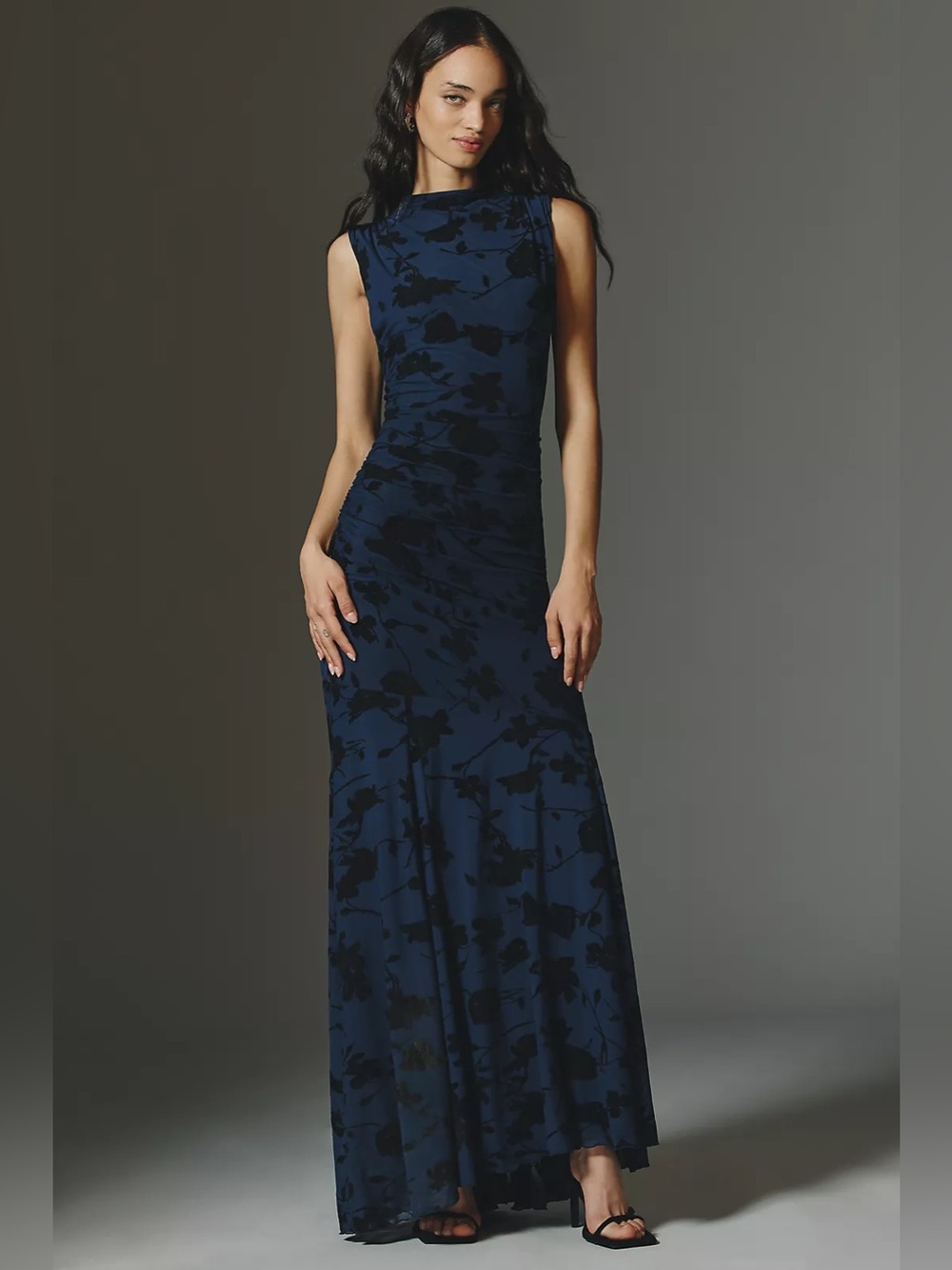 Rails Cosmos Sleeveless High-Neck Ruched Maxi Dress size S